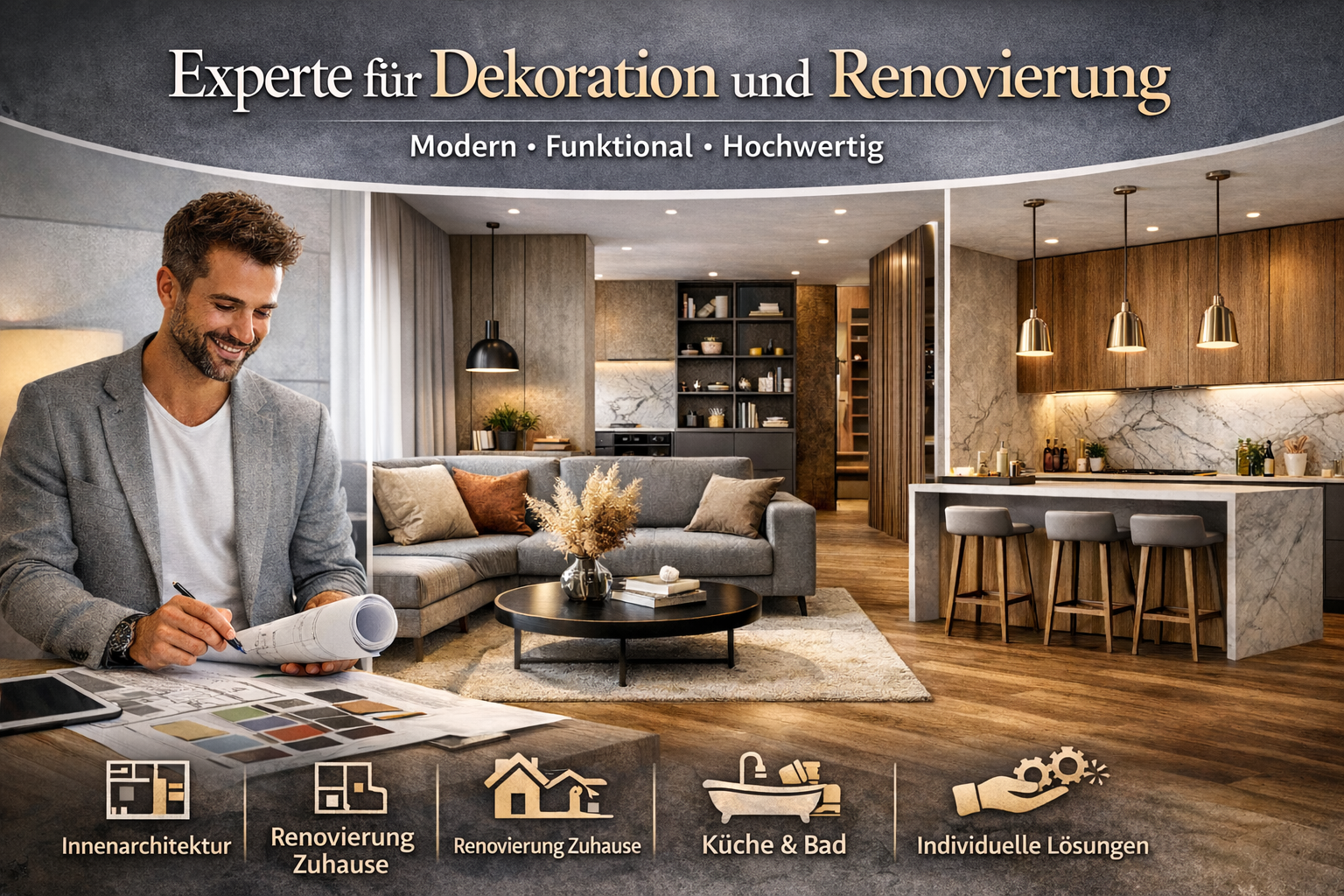 Experte für Dekoration und Renovierung: Individuelle Interior-Lösungen