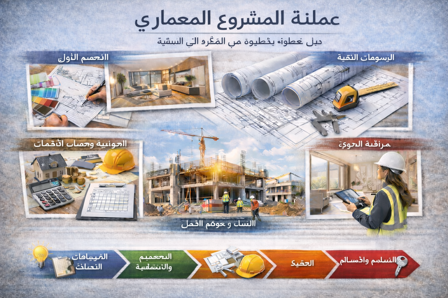 عملية المشروع المعماري: دليل خطوة بخطوة من الفكرة إلى التنفيذ